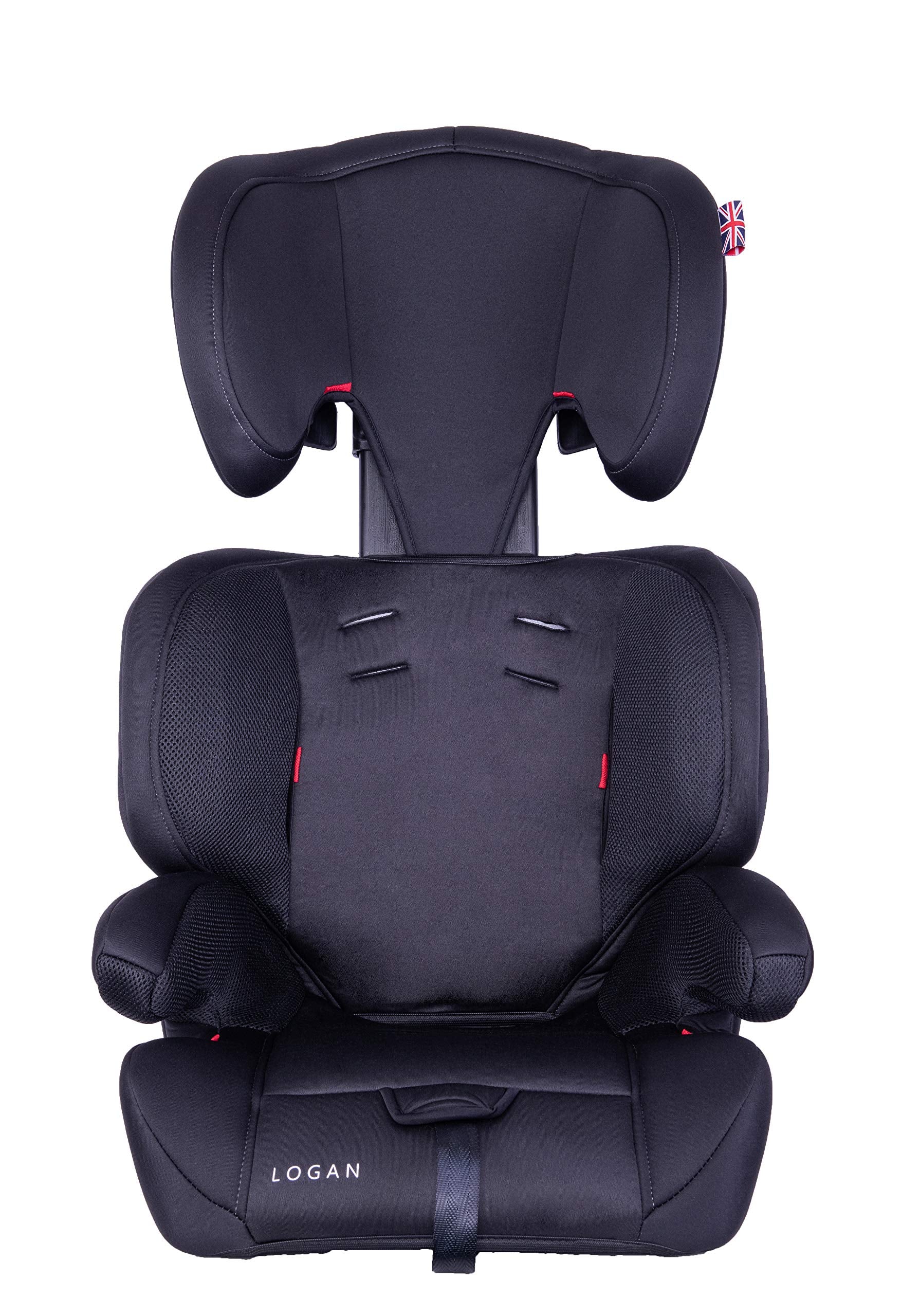 Cozy N Safe Logan Group 1/2/3 Car Seat 9-36kg, 9 Months to 12 Years, 5 Point Harness, Forward Facing, Side Impact Protection, Adjustable Headrest, Lightweight, Child, Toddler Car Seat - Black/Grey